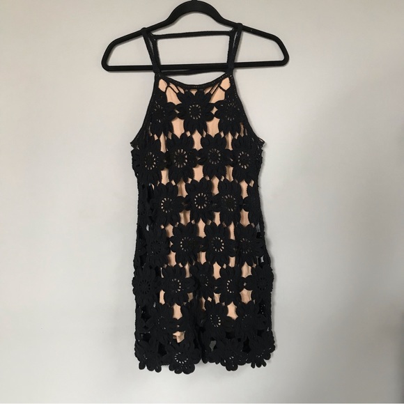 Free People Daisy Jones style crochet mini dress - Picture 1 of 3